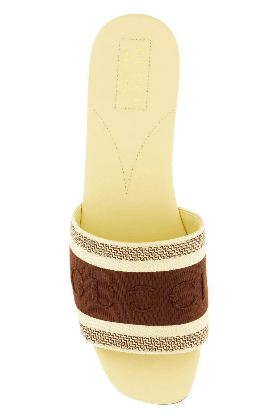Gucci Slippers multicolor in pelle e tessuto, view 4
