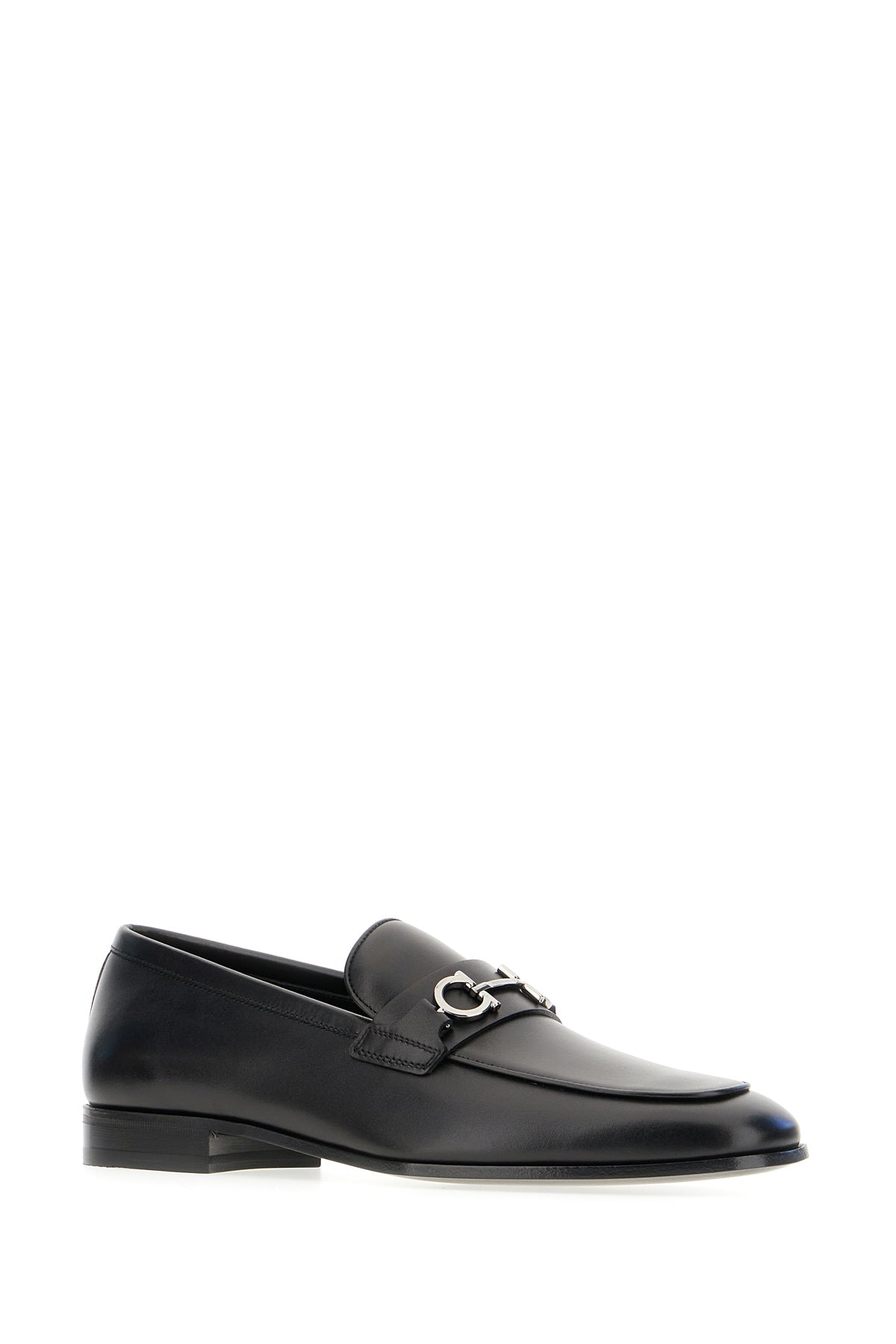 Ferragamo Mocassini Balty in pelle nera, view 2