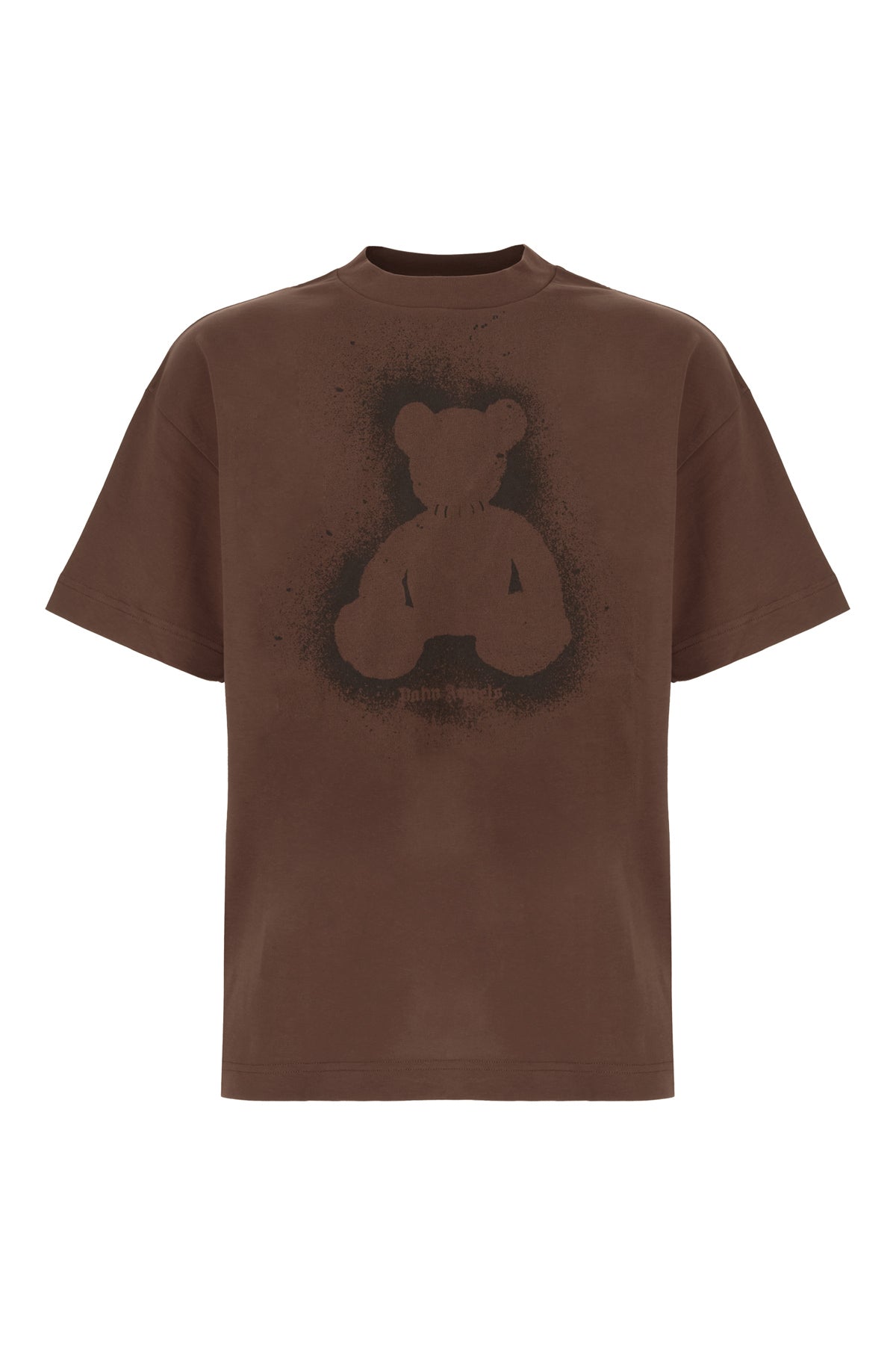 Palm Angels T-shirt in cotone cioccolato