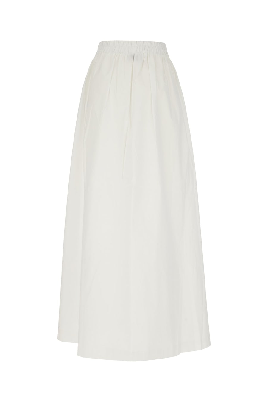 ALPHA STUDIO Gonna in cotone stretch bianco, view 2