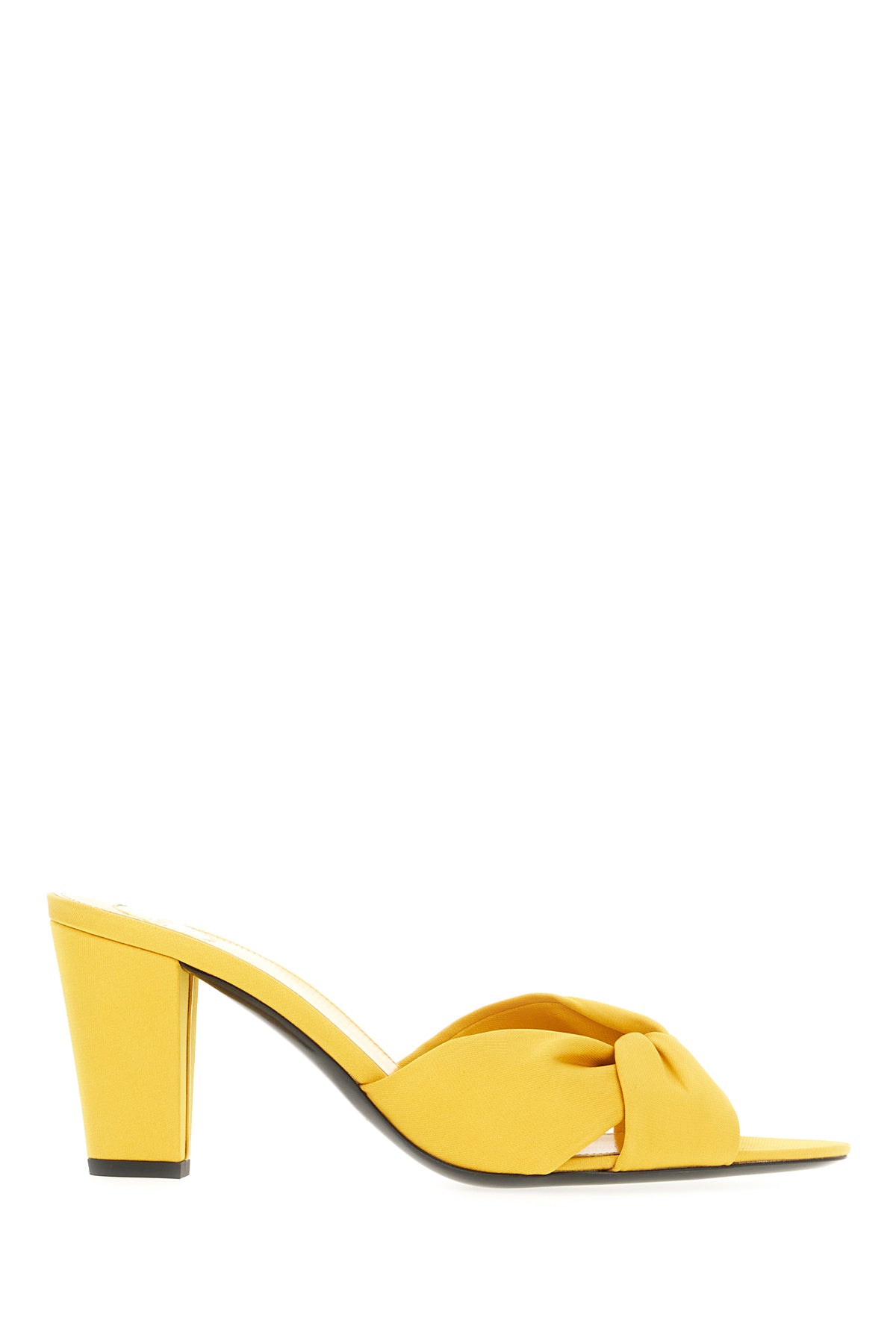 Saint Laurent Sandali Franciane in tessuto giallo