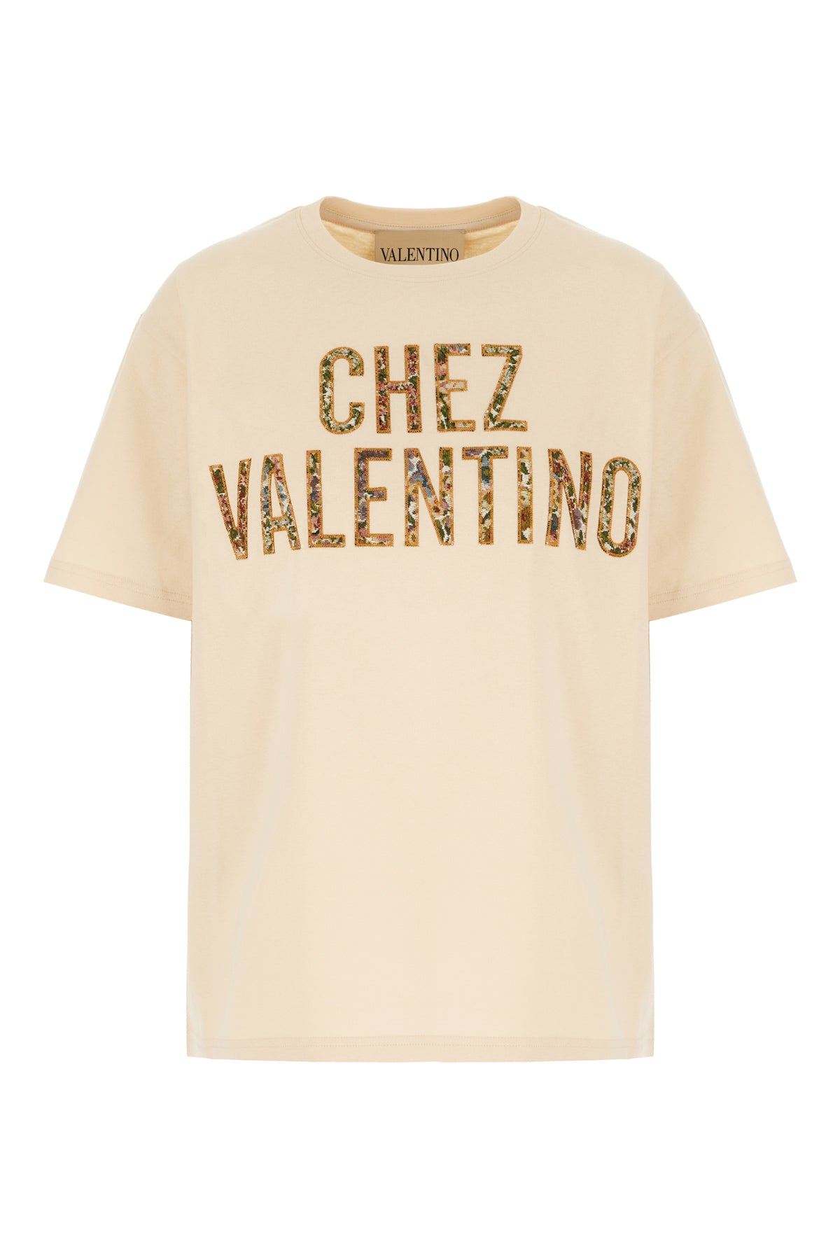 Valentino Garavani T-shirt oversize in cotone beige