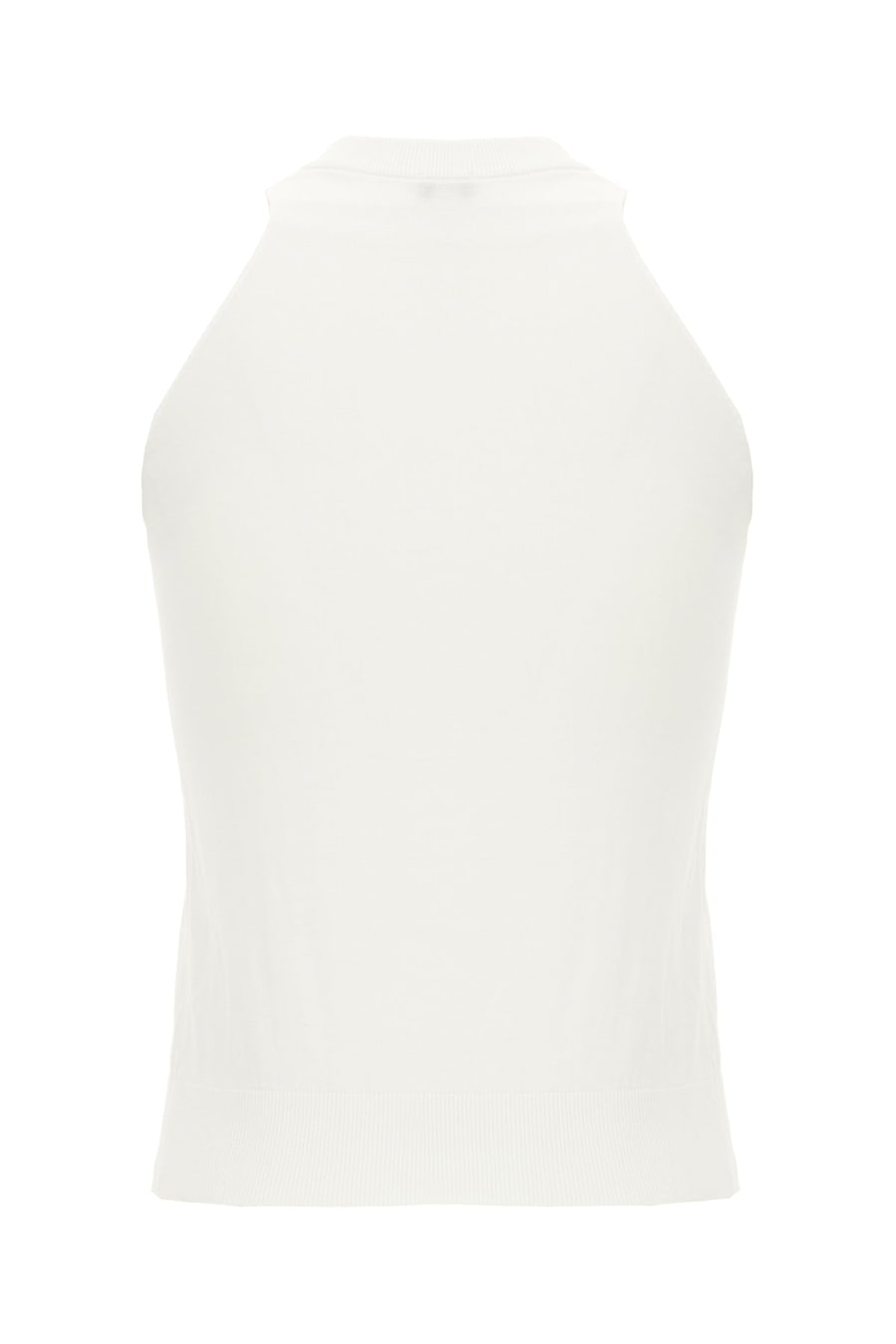 ALPHA STUDIO Top in cotone bianco, view 2