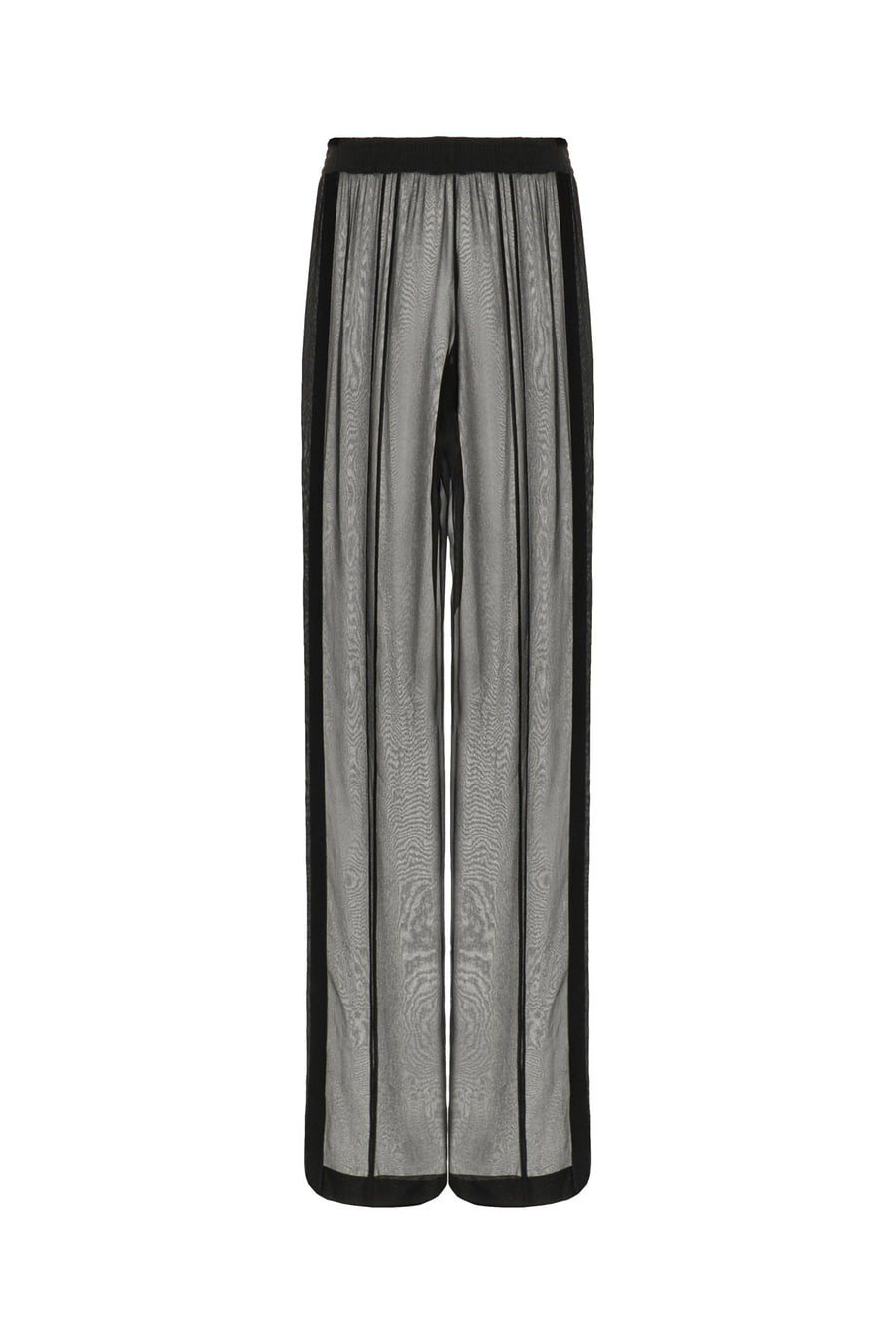 Saint Laurent Pantalone in seta nera