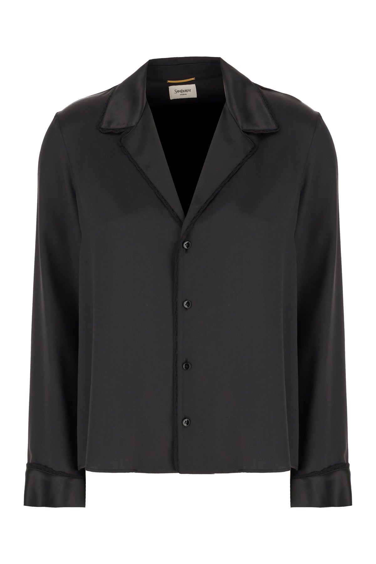 Saint Laurent Camicia in seta nera