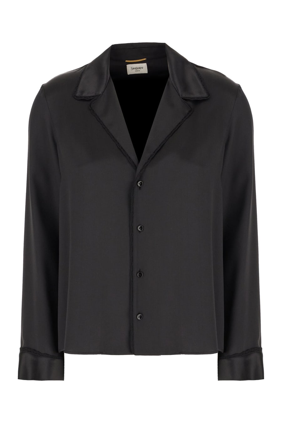 Saint Laurent Camicia in seta nera