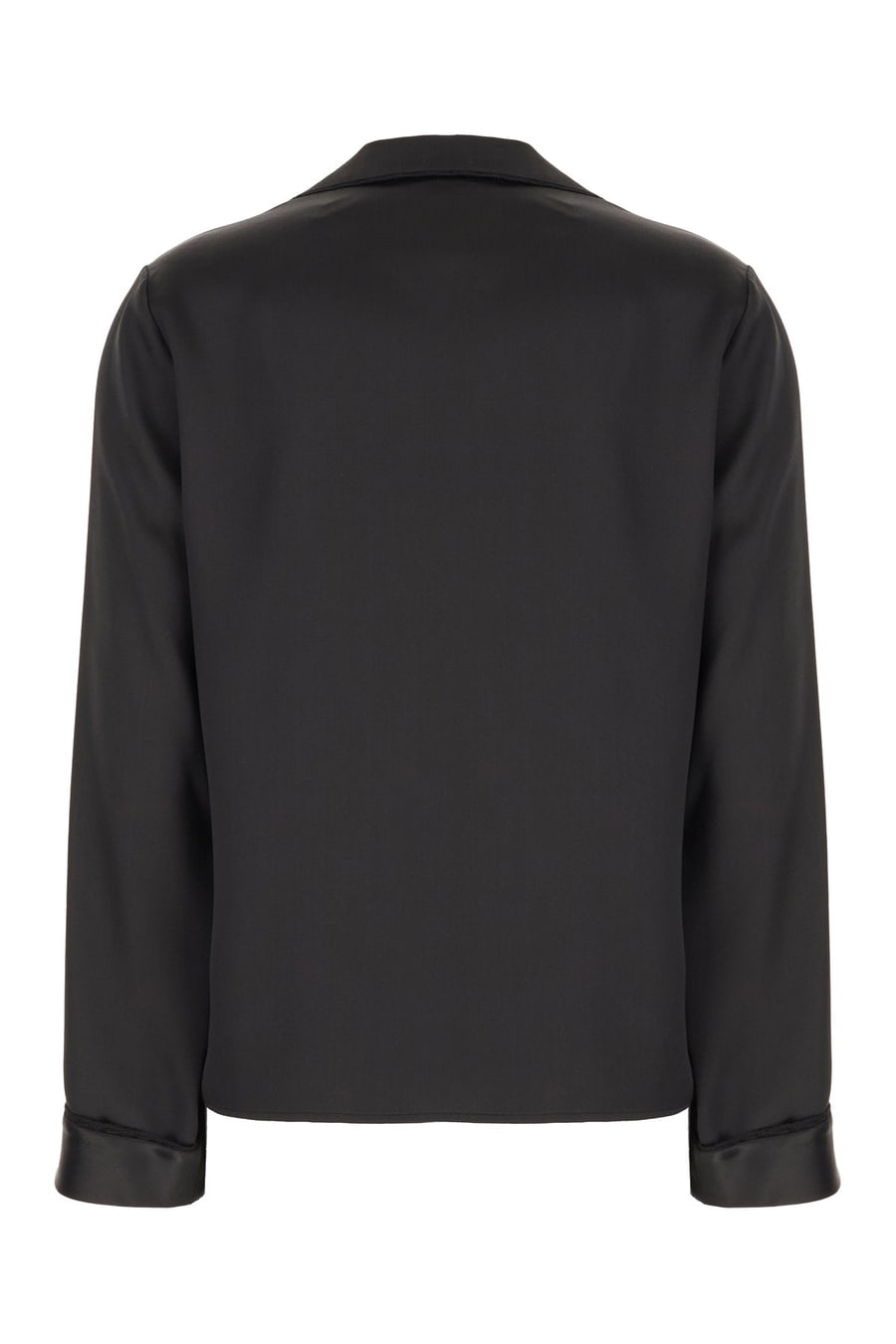 Saint Laurent Camicia in seta nera, view 2
