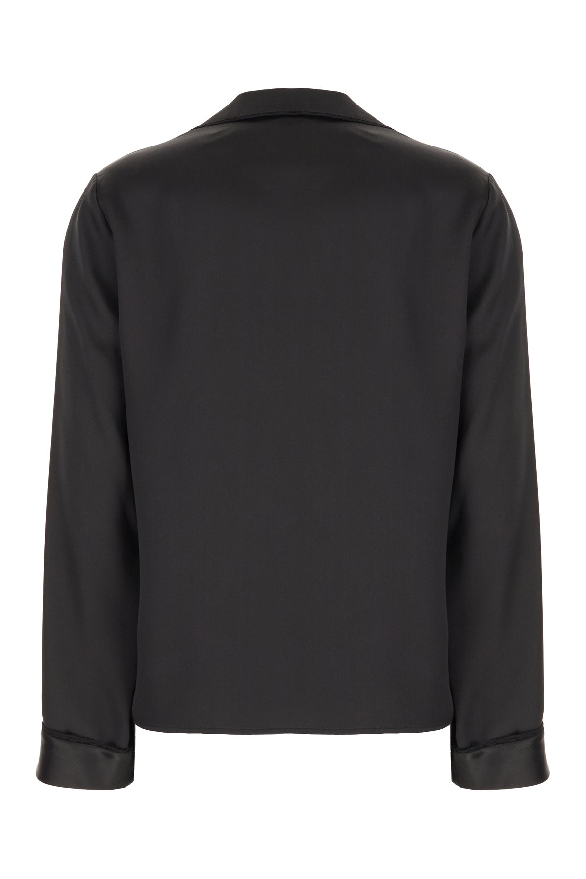 Saint Laurent Camicia in seta nera, view 2