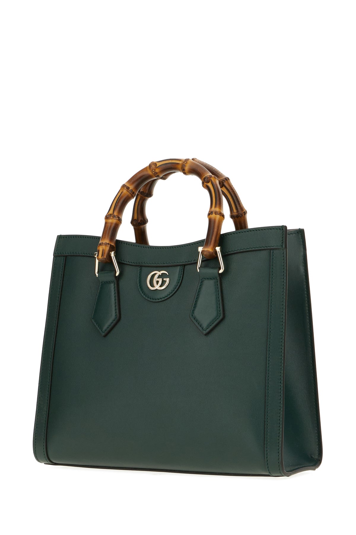 Gucci Borsa a mano Diana media in pelle verde scuro, view 2