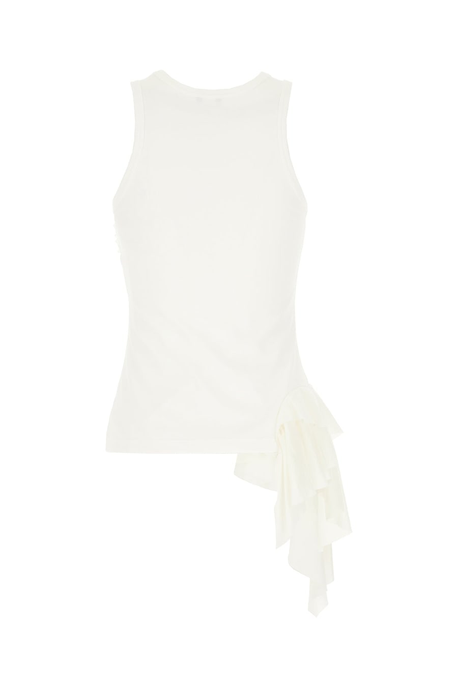 Alexander McQueen Canotta in cotone bianco, view 2