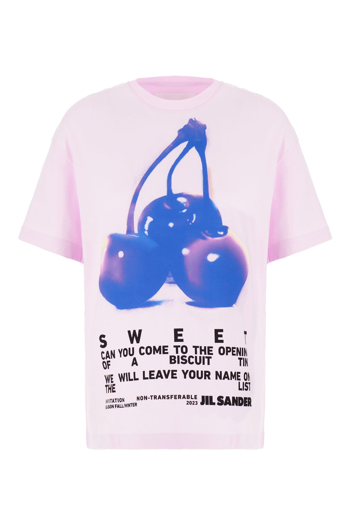 Jil Sander T-shirt oversize in cotone rosa pastello