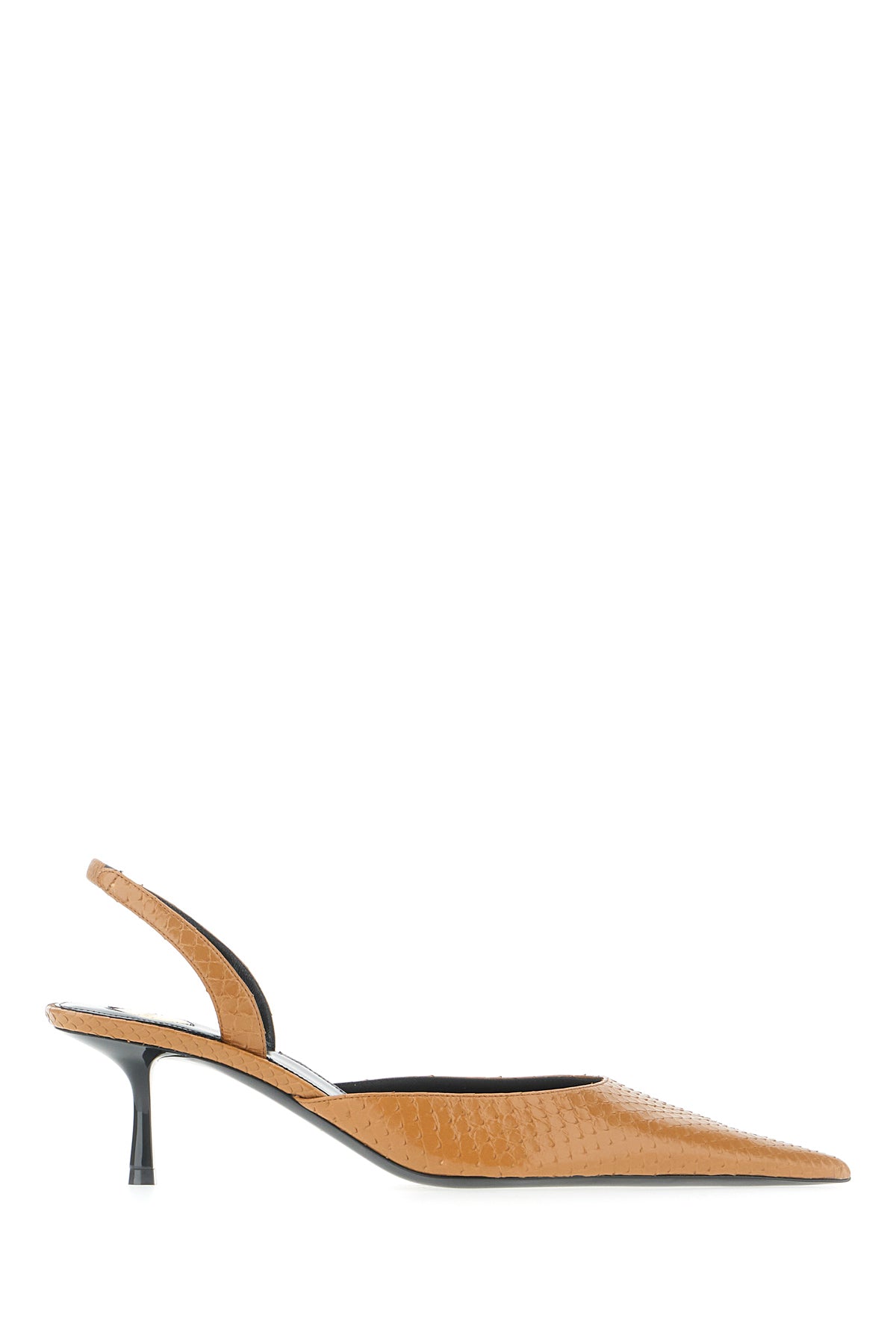 Saint Laurent Scarpe con tacco in pelle cammello