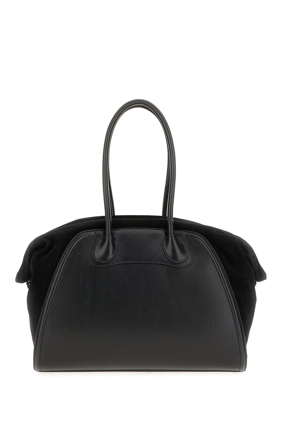 Vivienne Westwood Borsa a spalla Shirley nera in pelle e pelle scamosciata, view 3