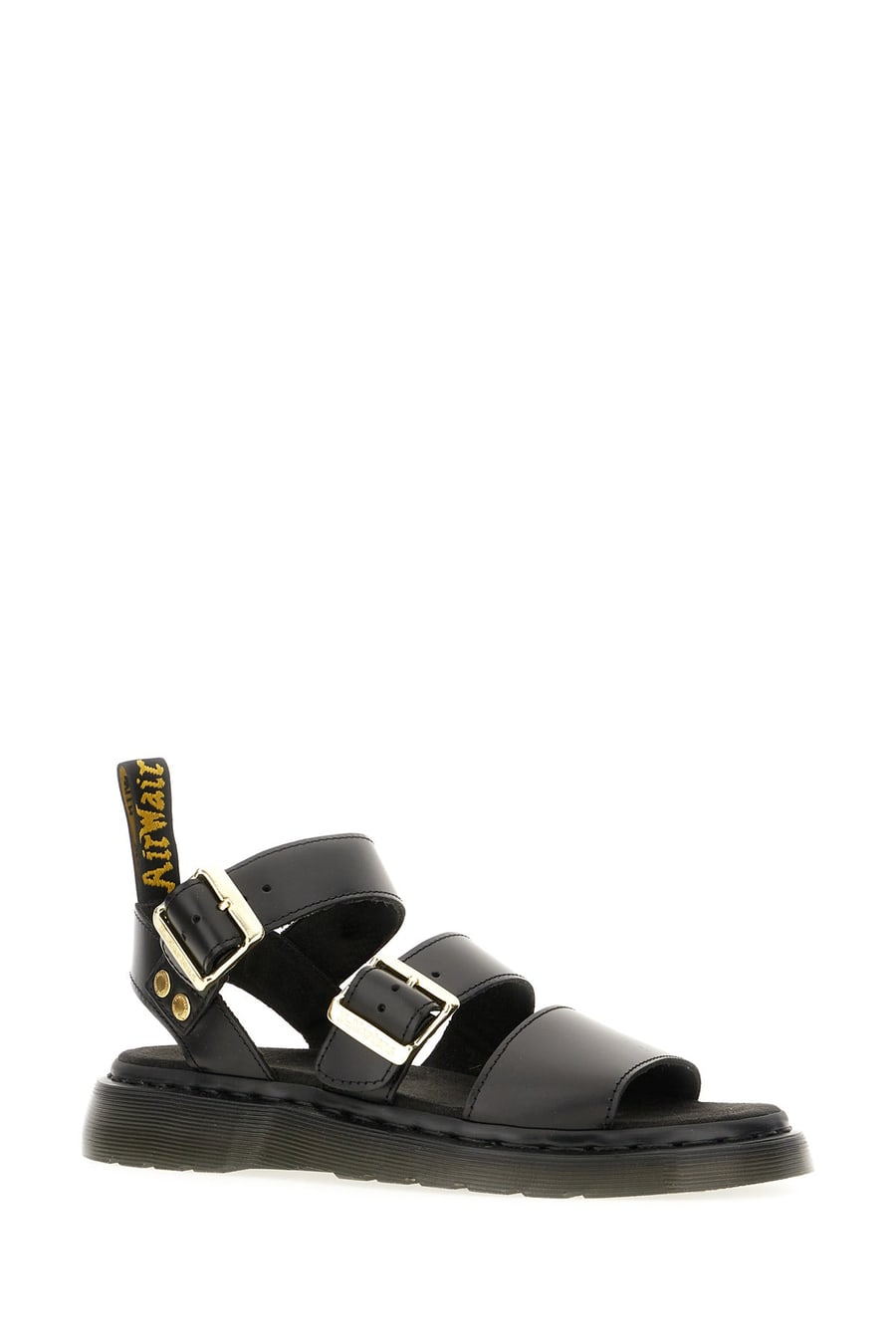 DR. MARTENS Sandali Gryphon in pelle nera, view 2