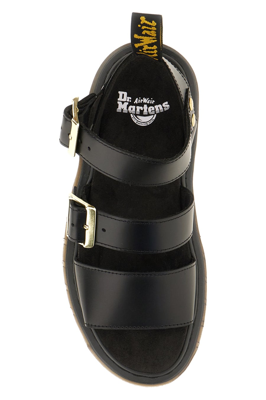 DR. MARTENS Sandali Gryphon in pelle nera, view 4