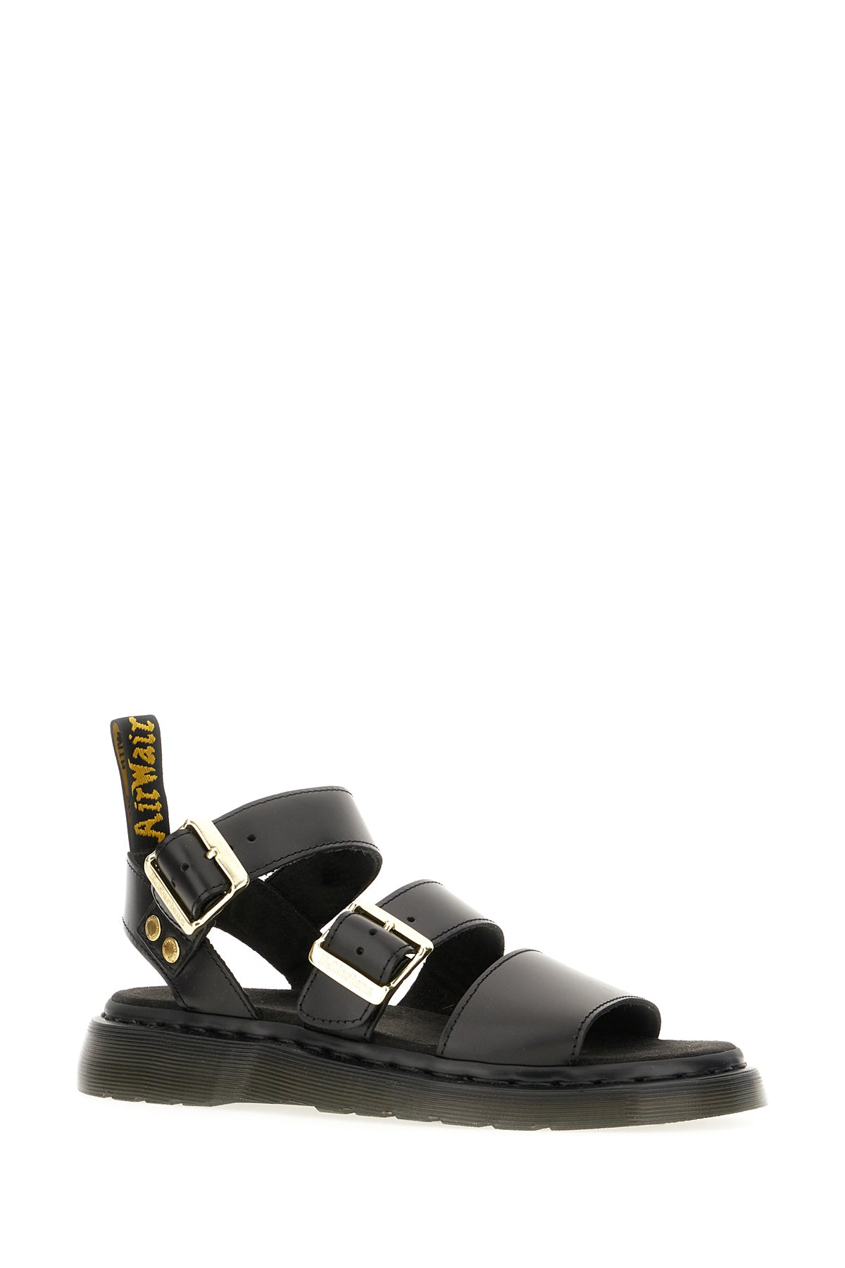 DR. MARTENS Sandali Gryphon in pelle nera, view 2