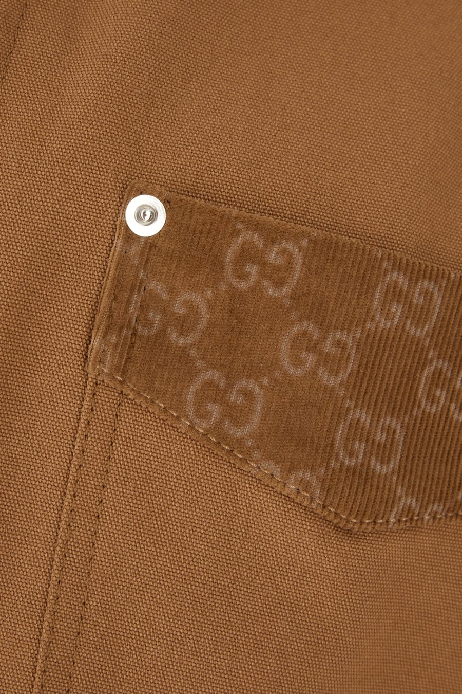 Gucci Giubbino in cotone marrone, view 3