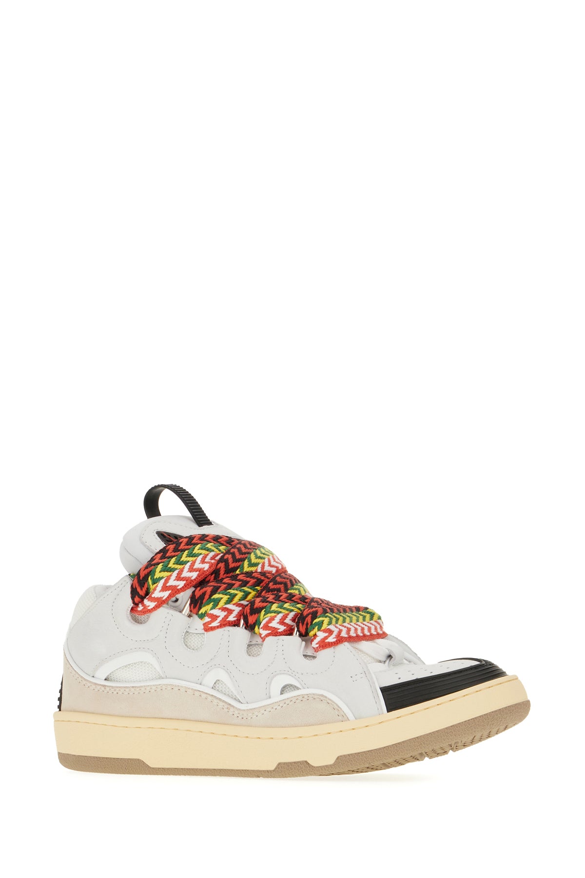 LANVIN Sneakers Curb multicolor in poliestere e pelle, view 2