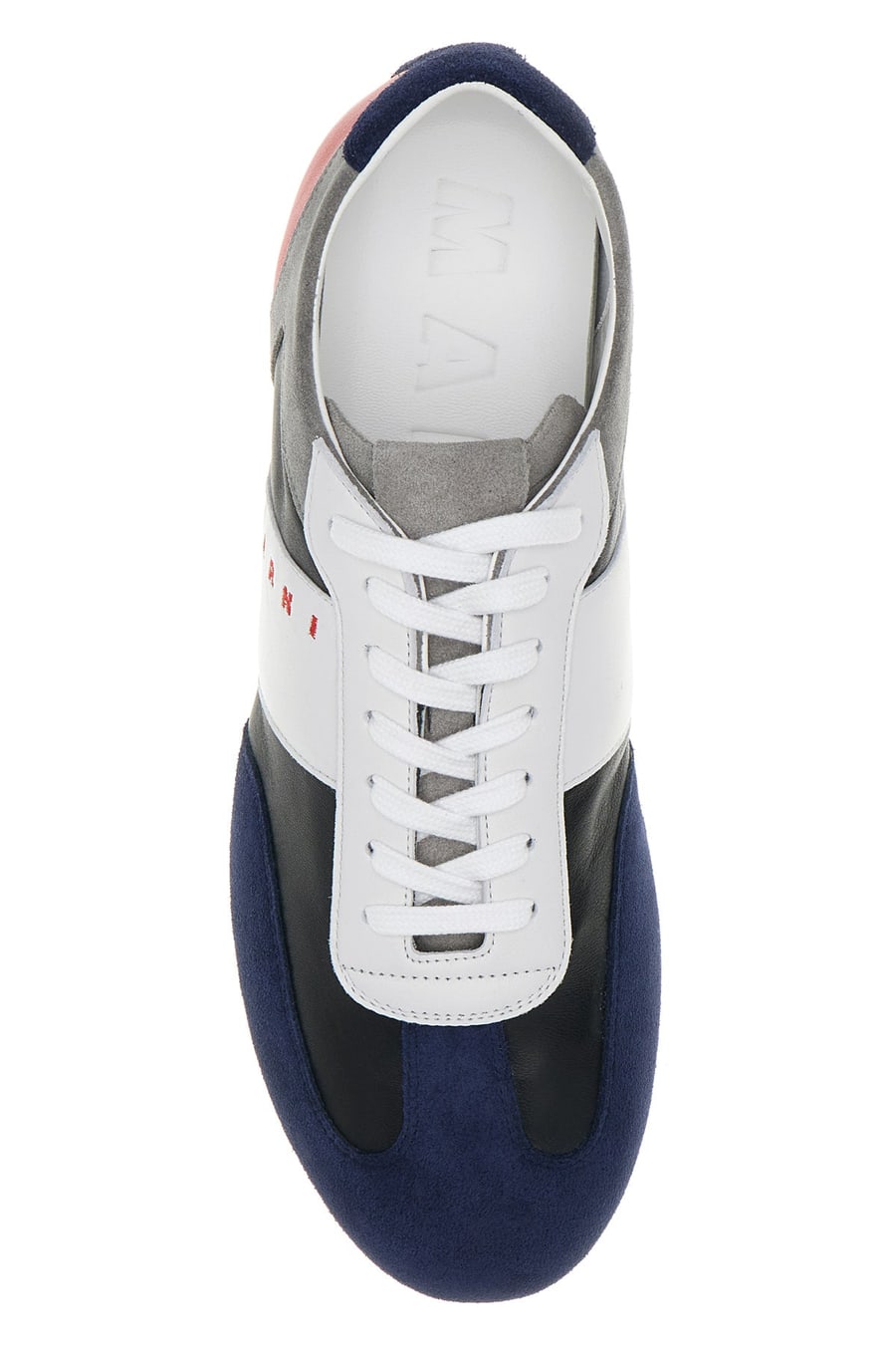 Marni Sneakers multicolor in pelle scamosciata e pelle, view 4