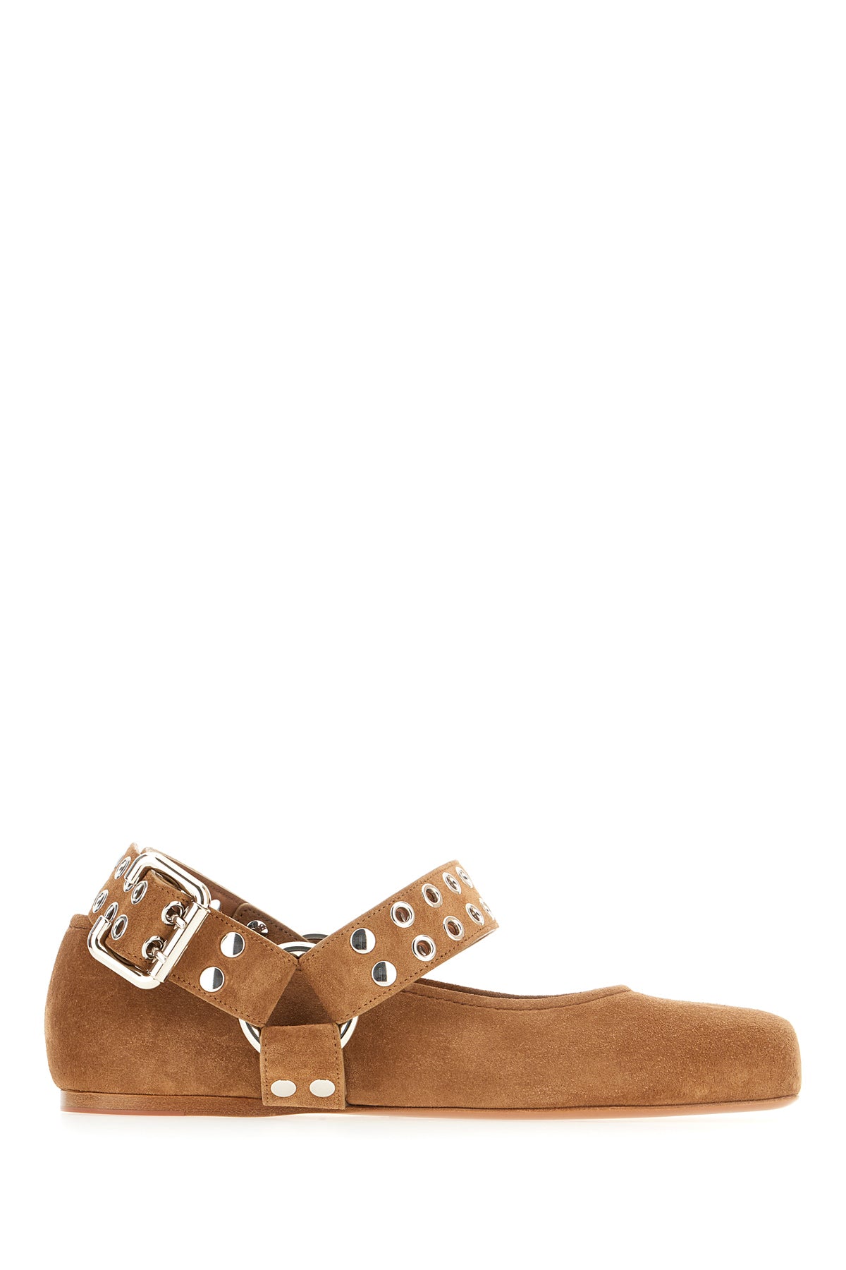Alaïa Ballerine in pelle scamosciata cammello