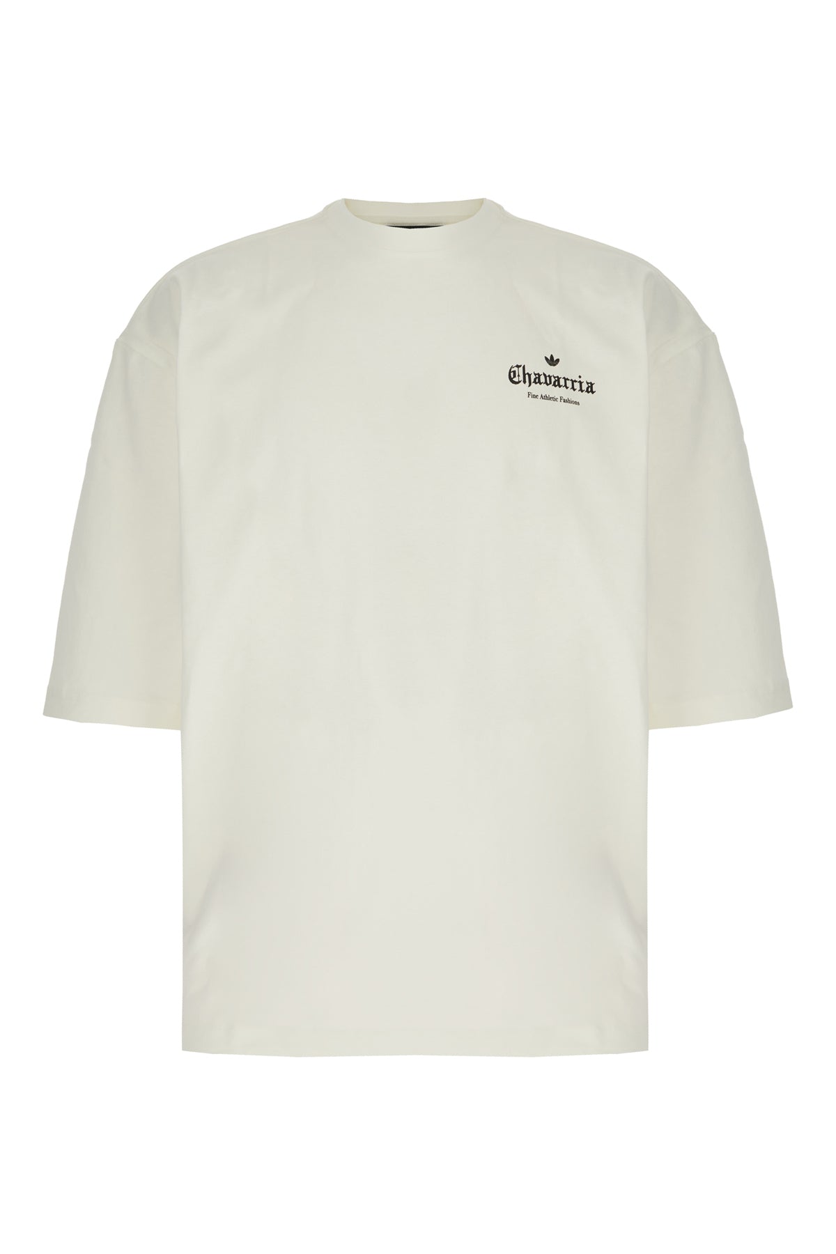 ADIDAS x WILLY CHAVARRIA T-shirt oversize in cotone avorio