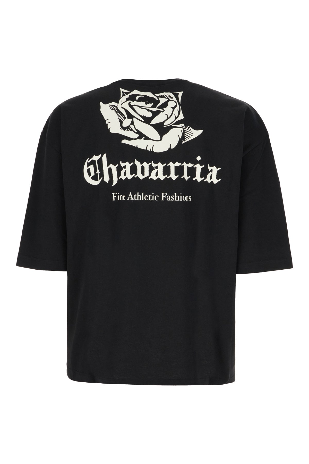 ADIDAS x WILLY CHAVARRIA T-shirt oversize in cotone nero, view 2
