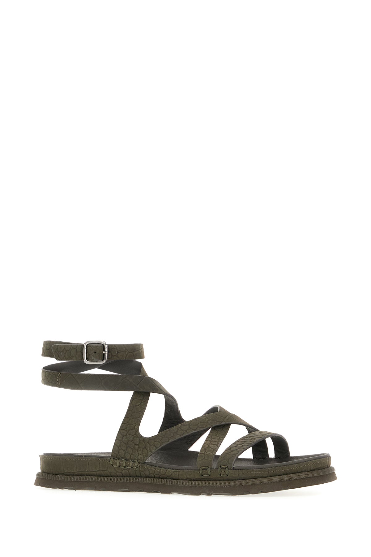 UGG Sandali Goldengaze in pelle verde bottiglia, view 2
