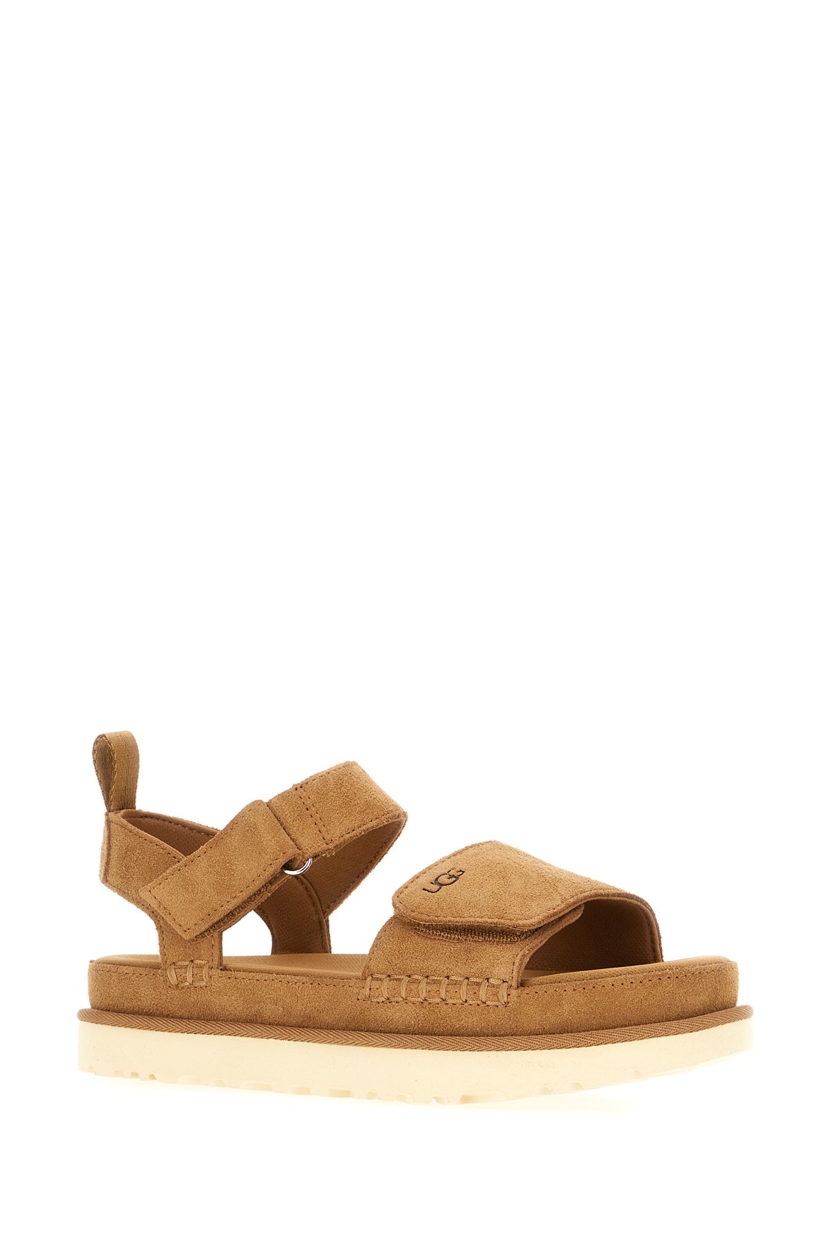 UGG Sandali Goldenstar in pelle scamosciata cammello, view 2