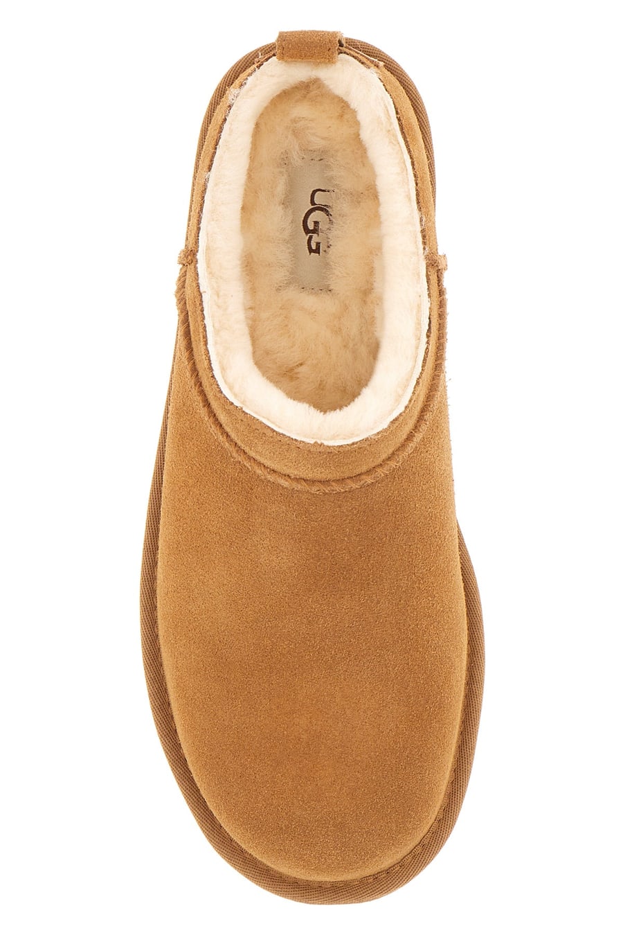 UGG Slippers Classic Micro in pelle scamosciata biscotto, view 4