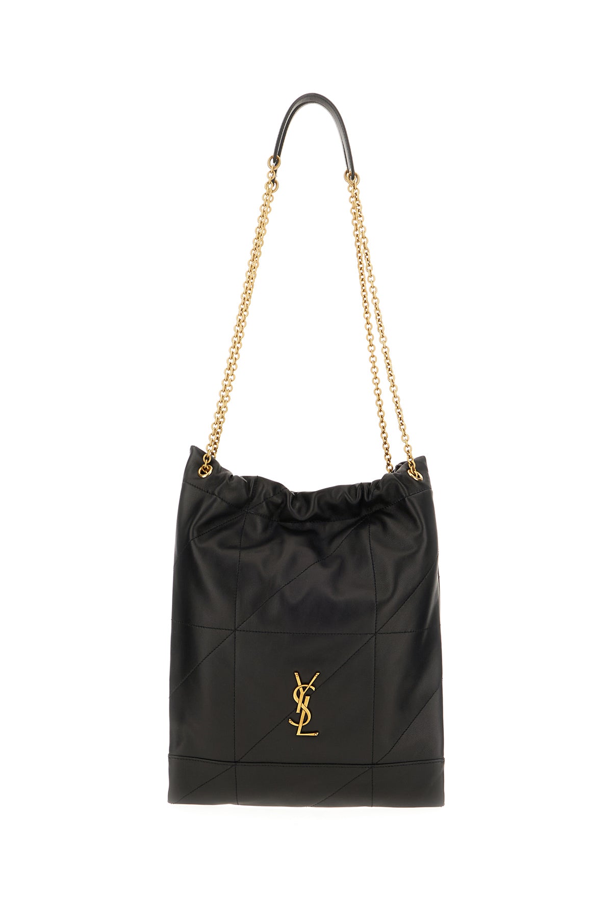 Saint Laurent Borsa a spalla Pochon in pelle nera