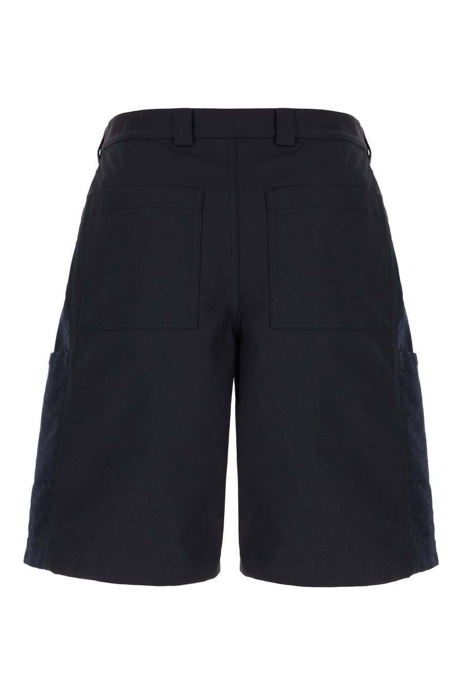 Gucci Bermuda in cotone blu notte, view 2