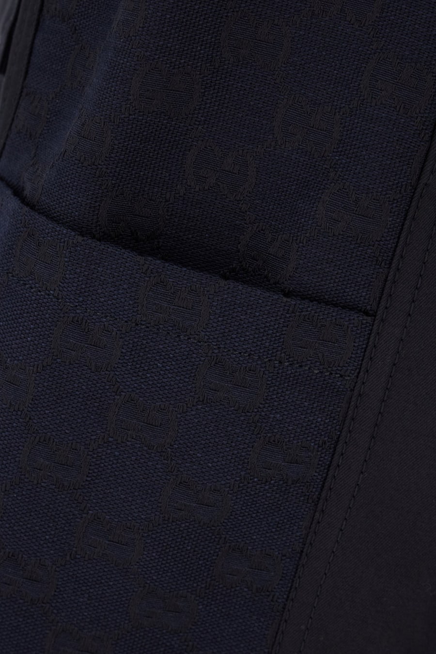 Gucci Bermuda in cotone blu notte, view 3