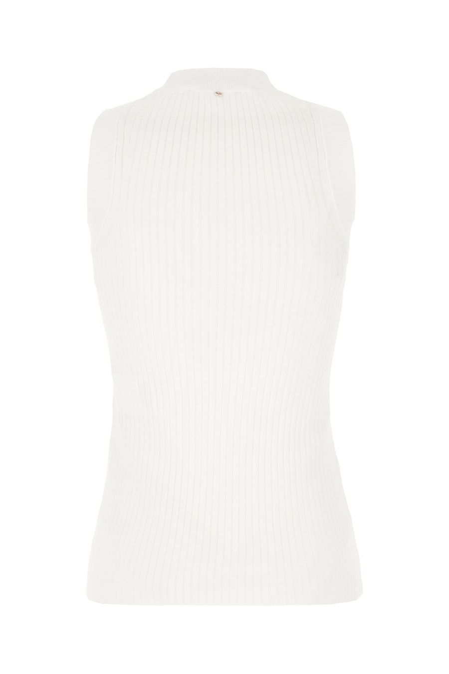 Sportmax Top in cotone bianco, view 2