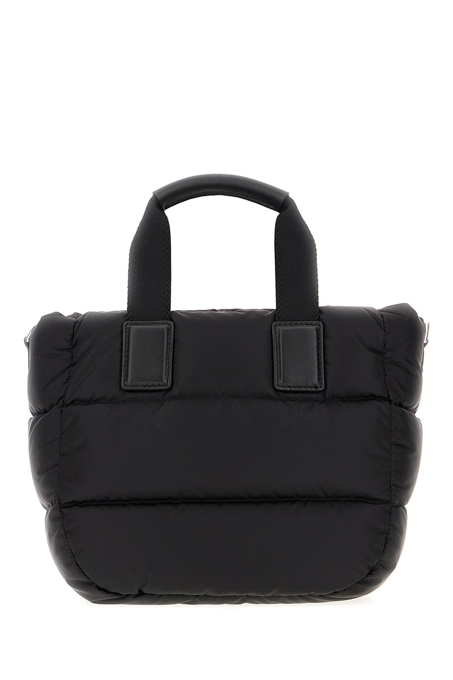 Moncler Borsa a mano Caradoc mini in nylon nero, view 3