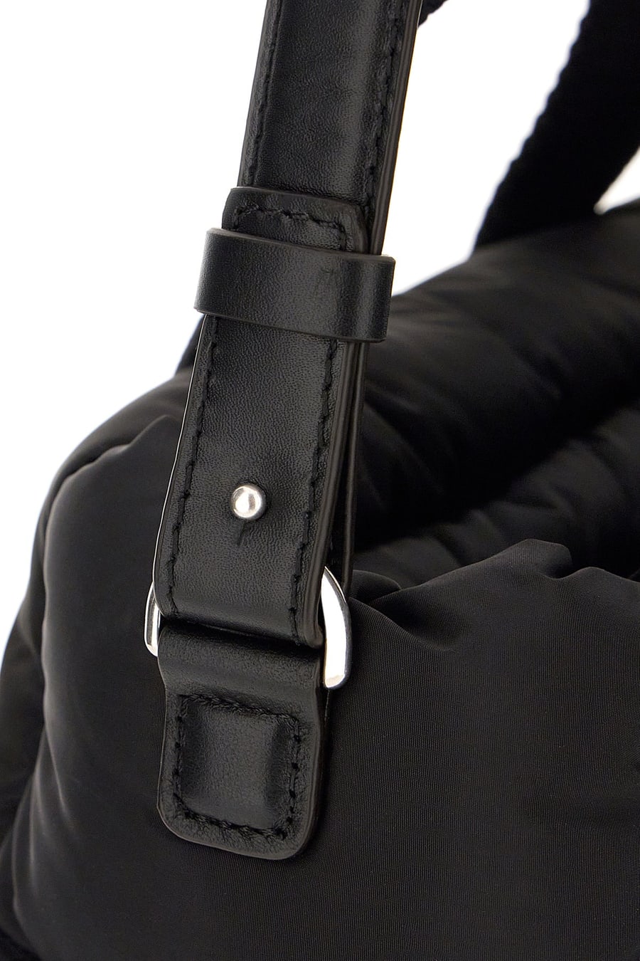Moncler Borsa a mano Caradoc mini in nylon nero, view 4