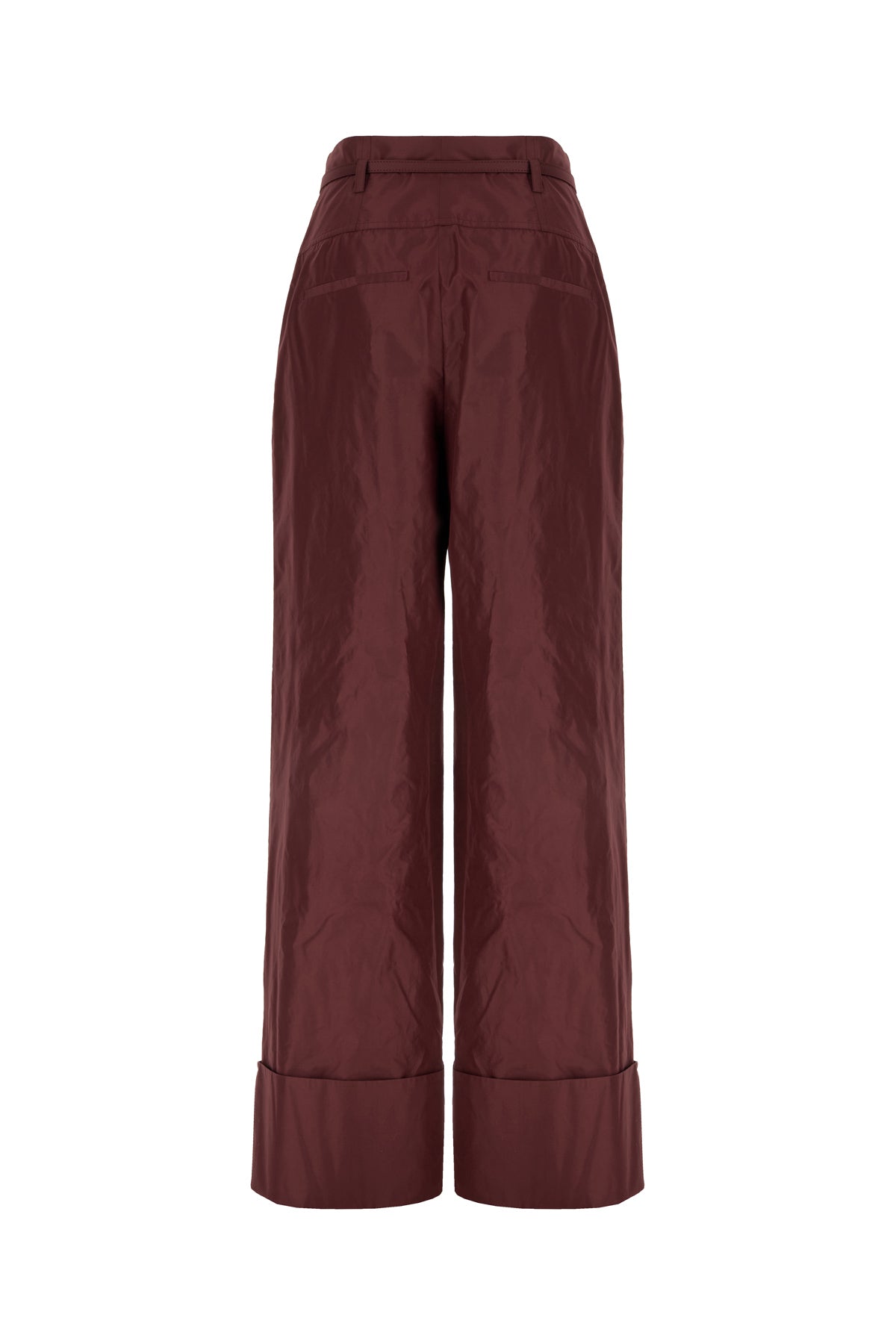 Fendi Pantaloni in taffetà bordeaux, view 2