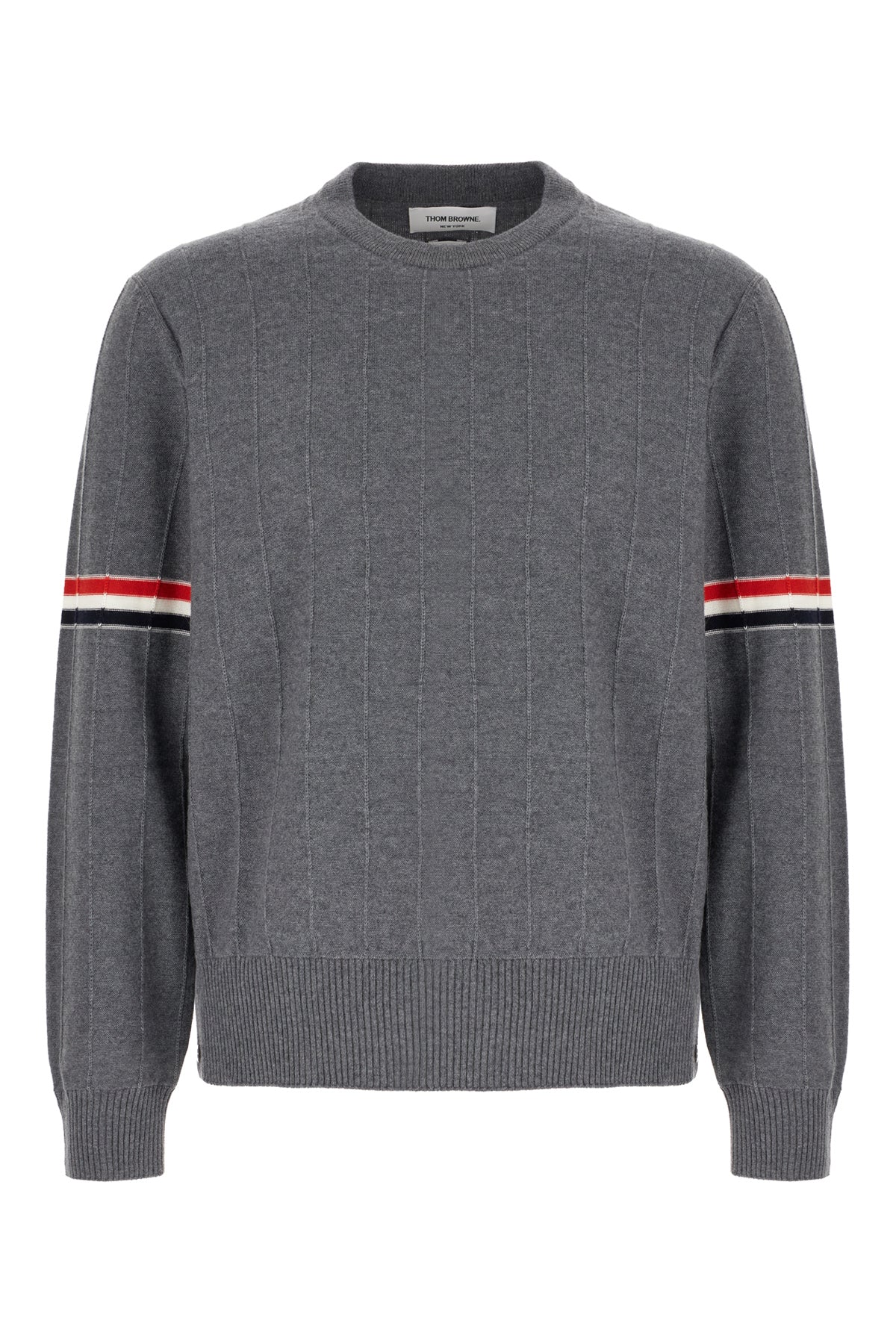 Thom Browne Maglione in lana grigio scuro