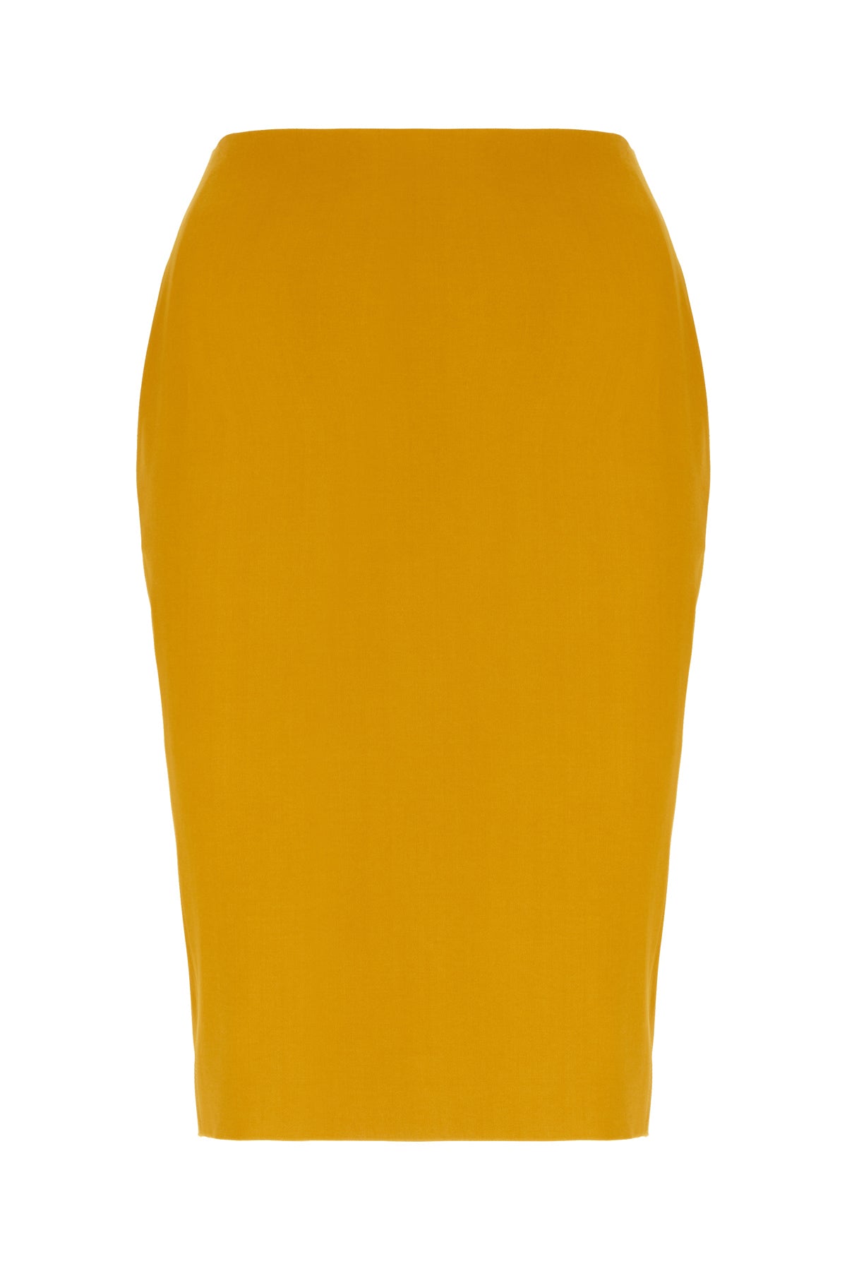 Saint Laurent Gonna in misto viscosa stretch ocra