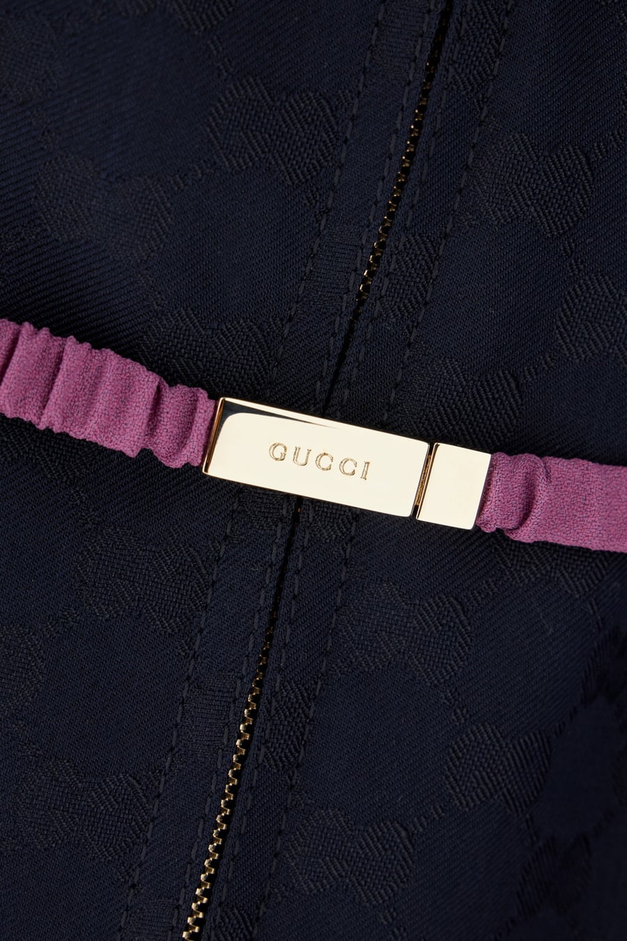Gucci Giacca in misto poliestere blu notte, view 3