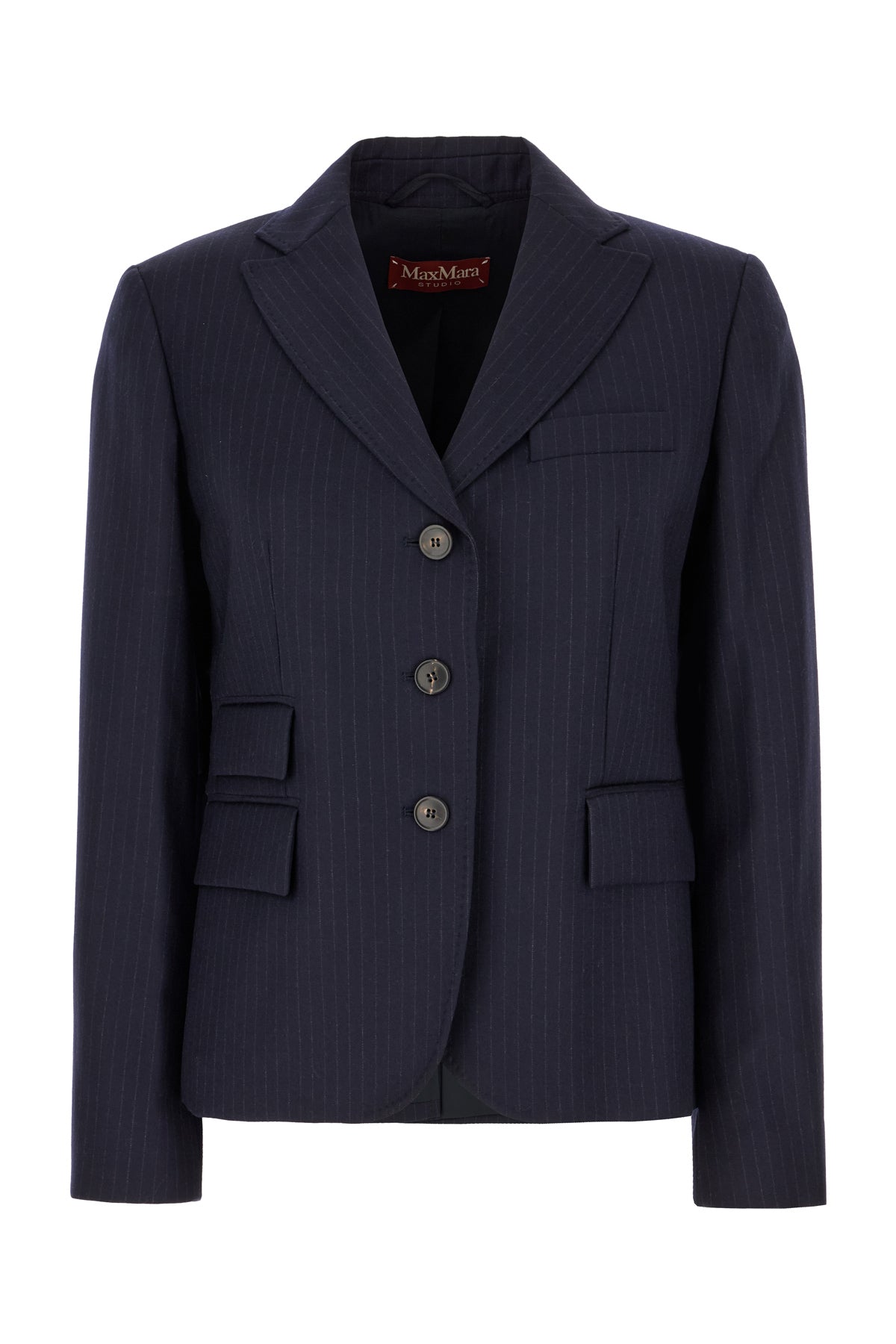 Max Mara Studio Giacca in misto lana stretch ricamata