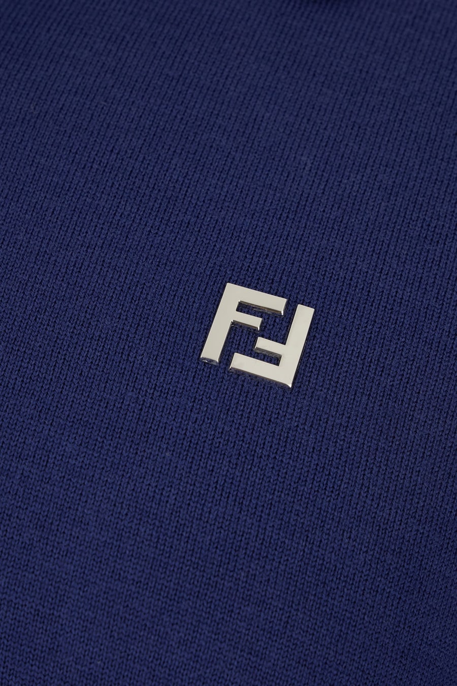 Fendi Polo in lana stretch blu, view 3