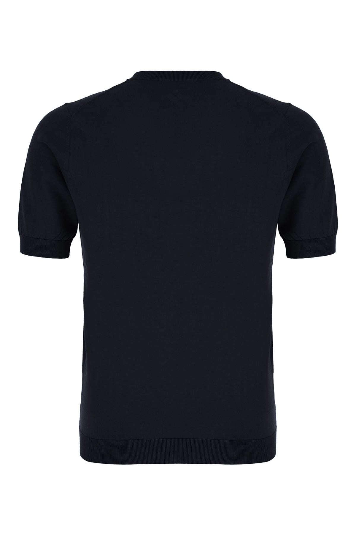 BALLANTYNE T-shirt in cotone blu notte, view 2