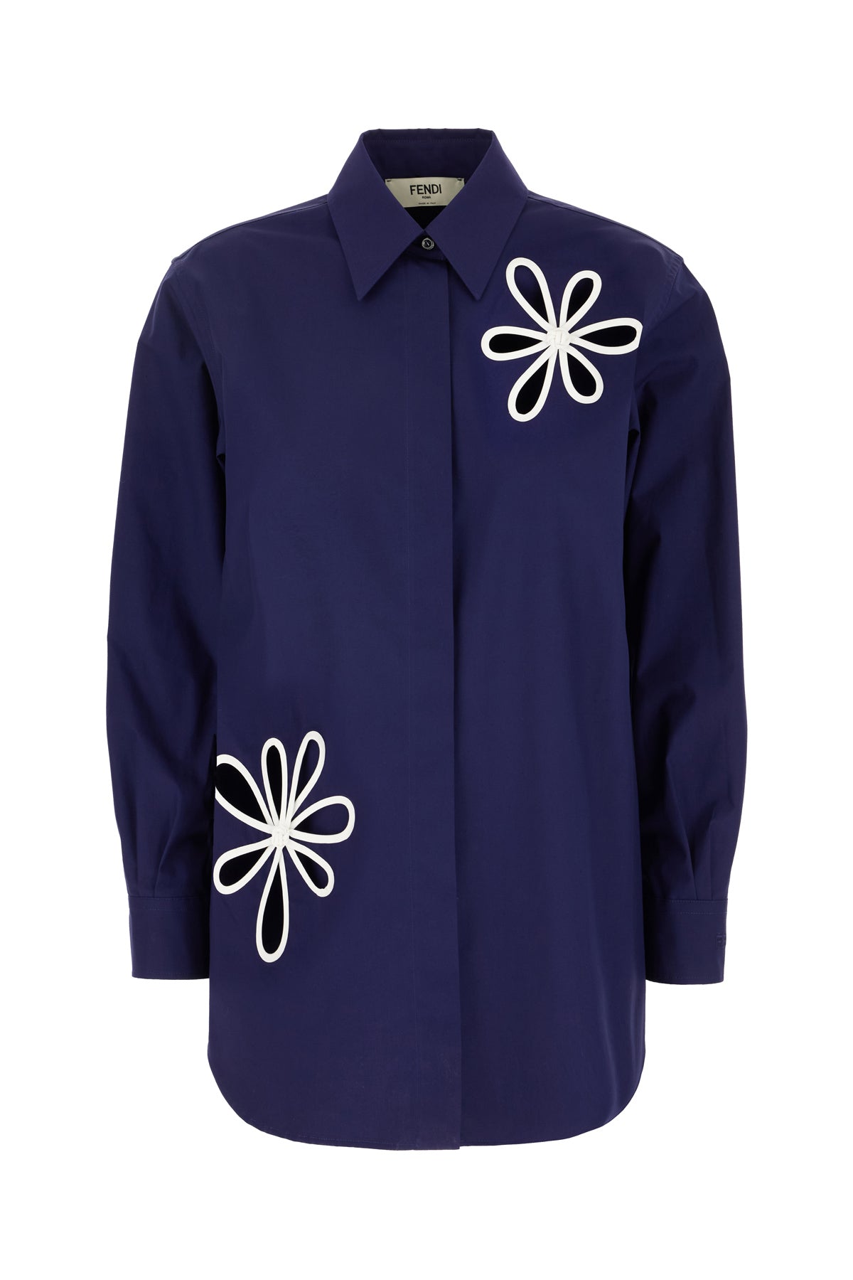 Fendi Camicia in popeline blu