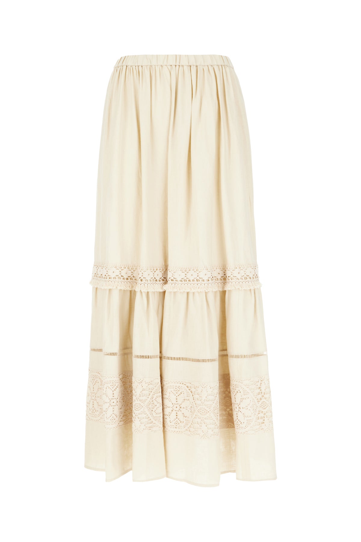 Weekend Max Mara Gonna in lino sabbia