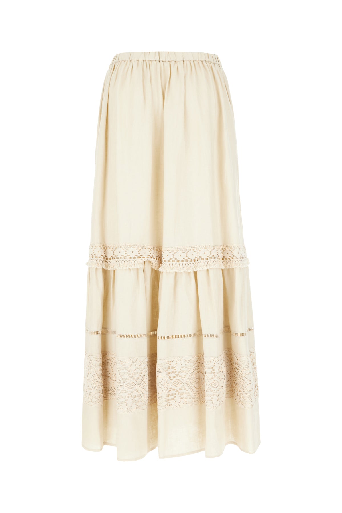 Weekend Max Mara Gonna in lino sabbia, view 2