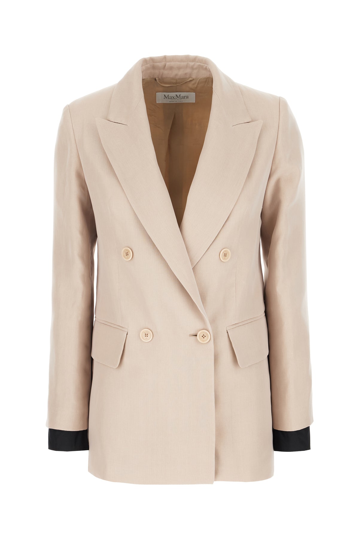 Max Mara Giacca cappuccino in lino e seta