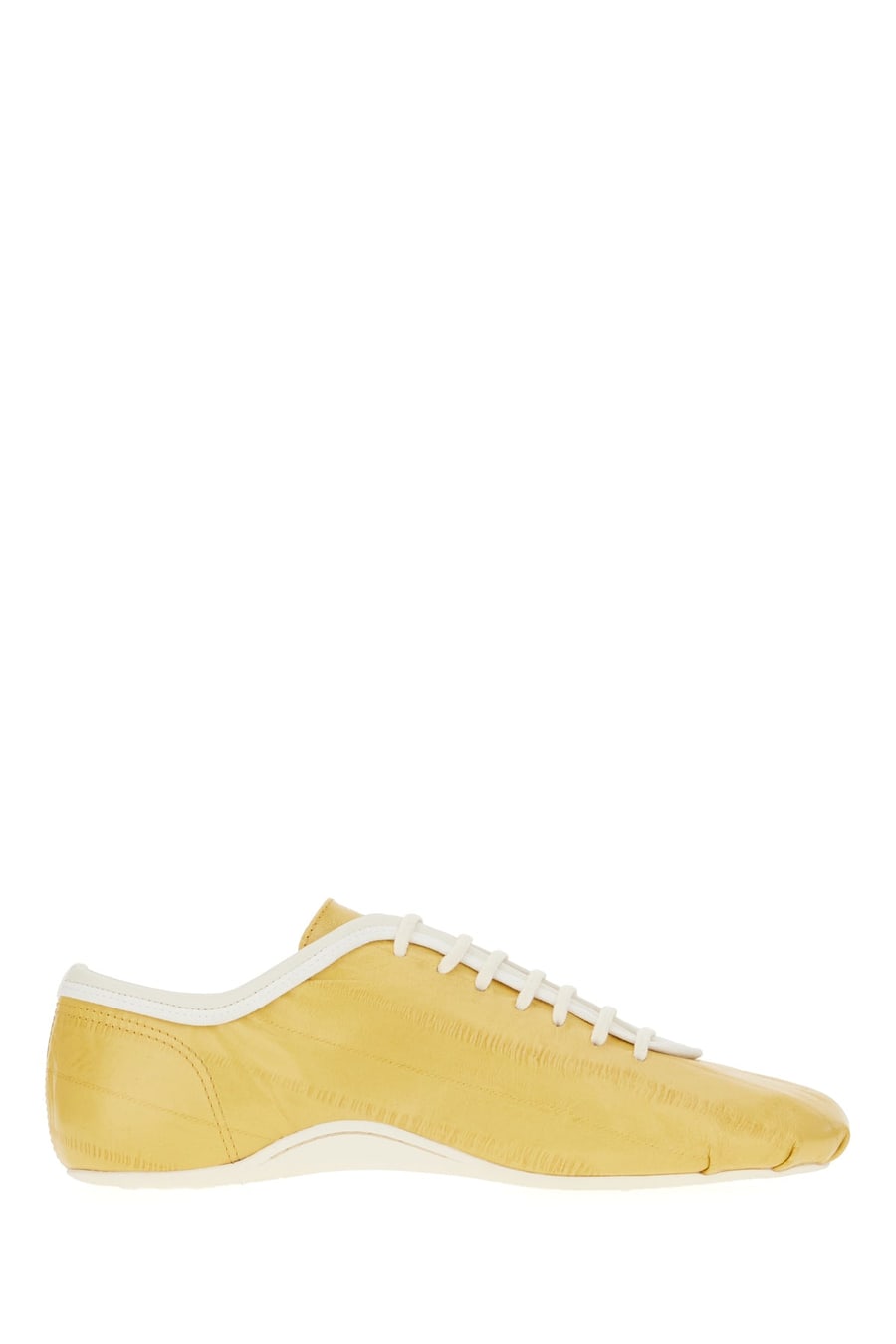 Dries Van Noten Sneakers Ballerina in pelle ocra