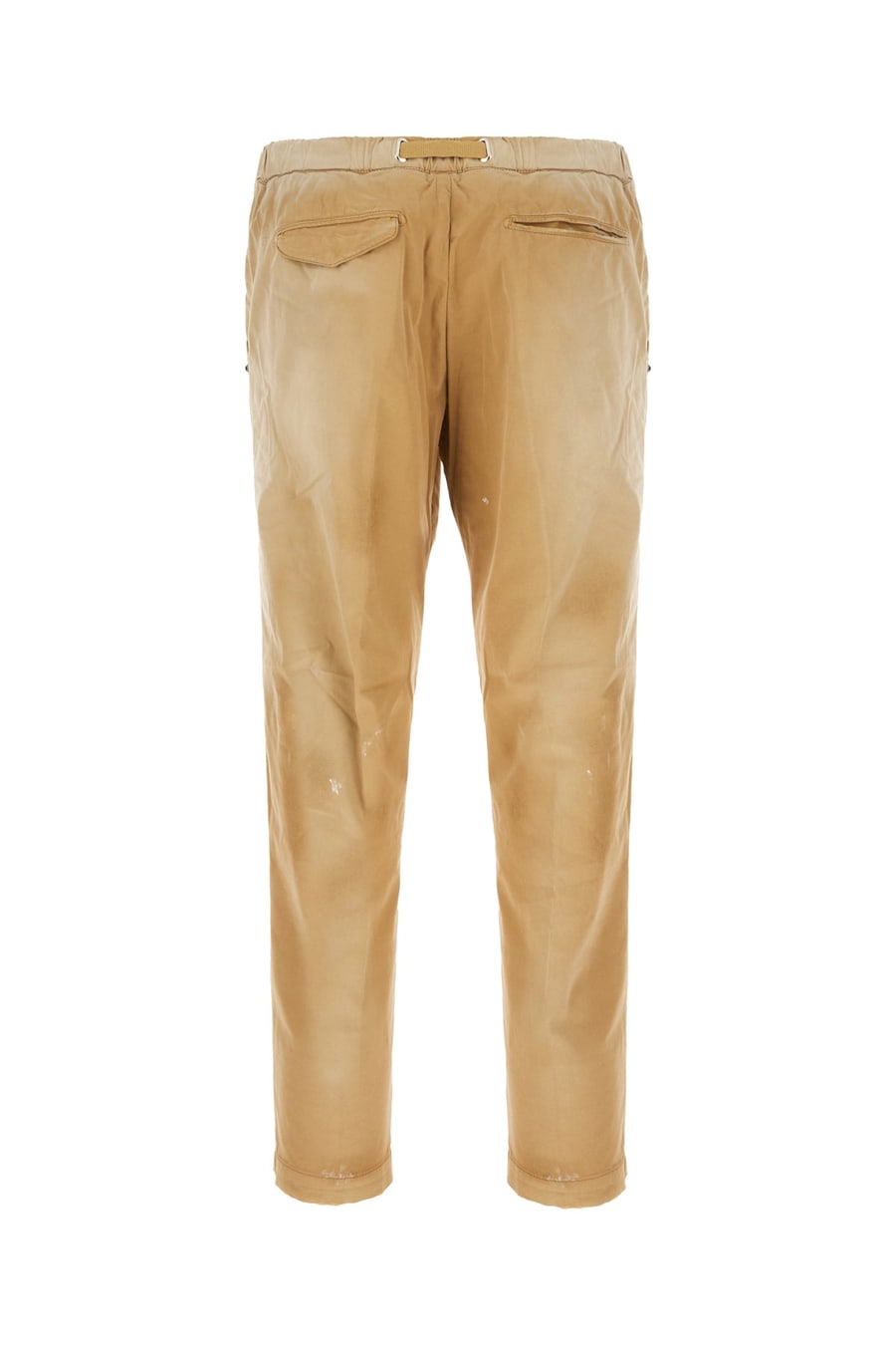 WHITE SAND Pantalone in cotone stretch beige, view 2