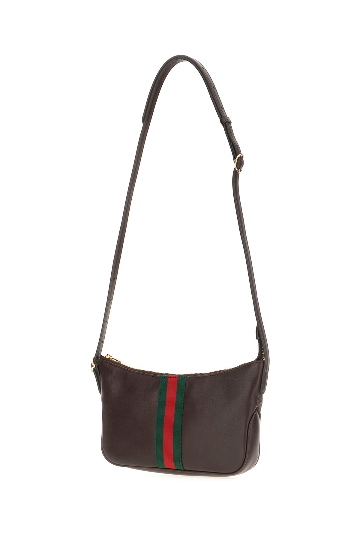 Gucci Borsa a spalla piccola Lunetta in pelle melanzana, view 2