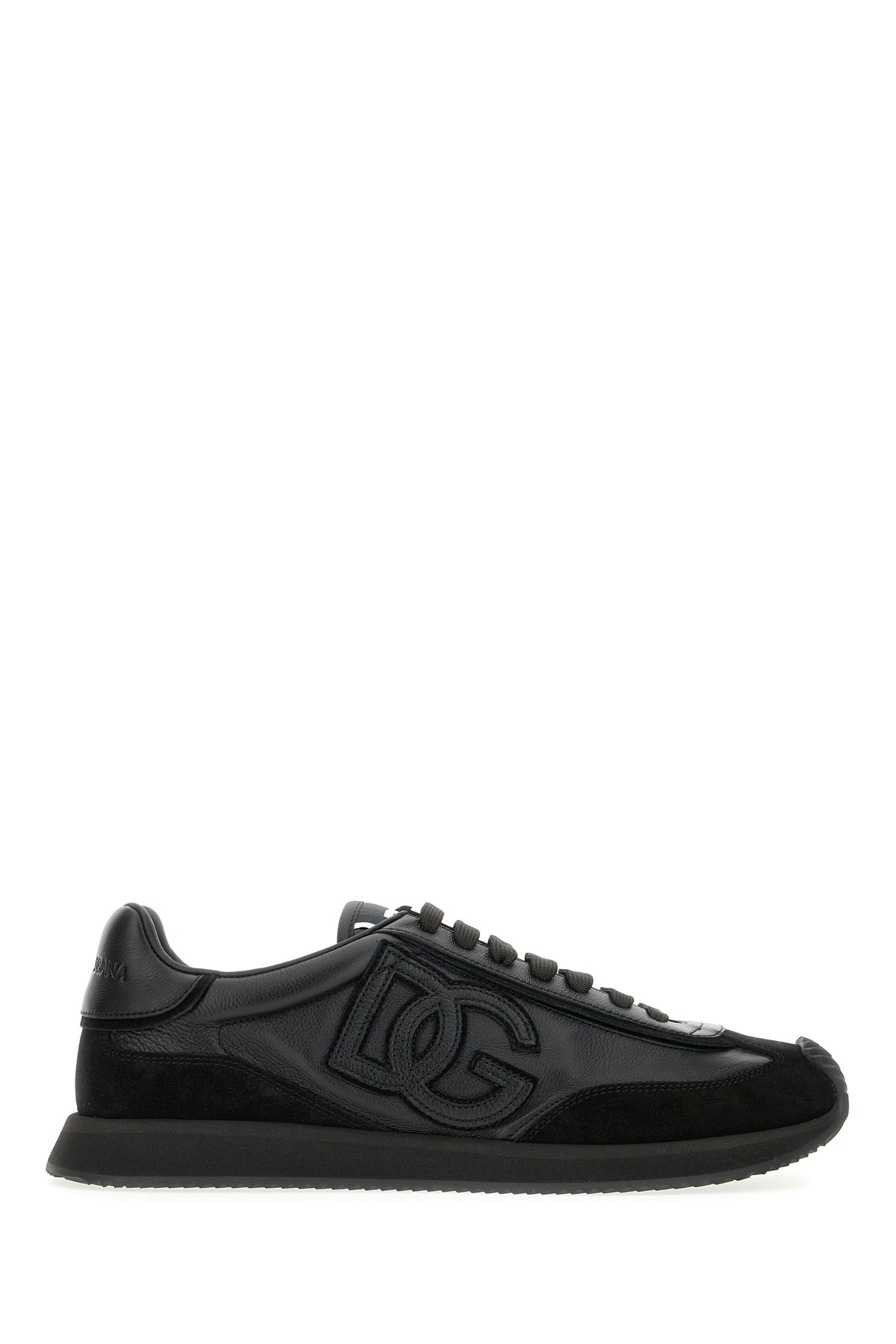 Dolce & Gabbana Sneakers Cushion nere in pelle e pelle scamosciata